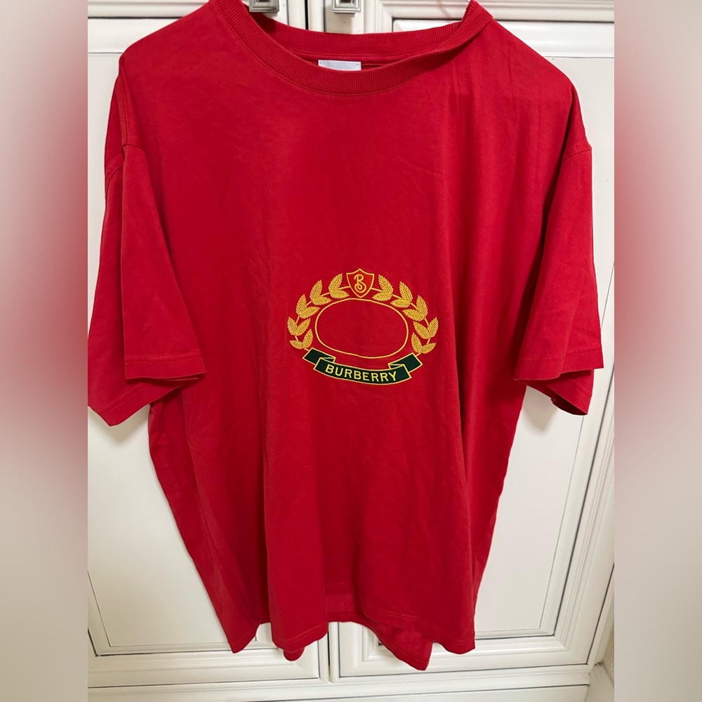 Burberry Red T-Shirt Men Size Medium
